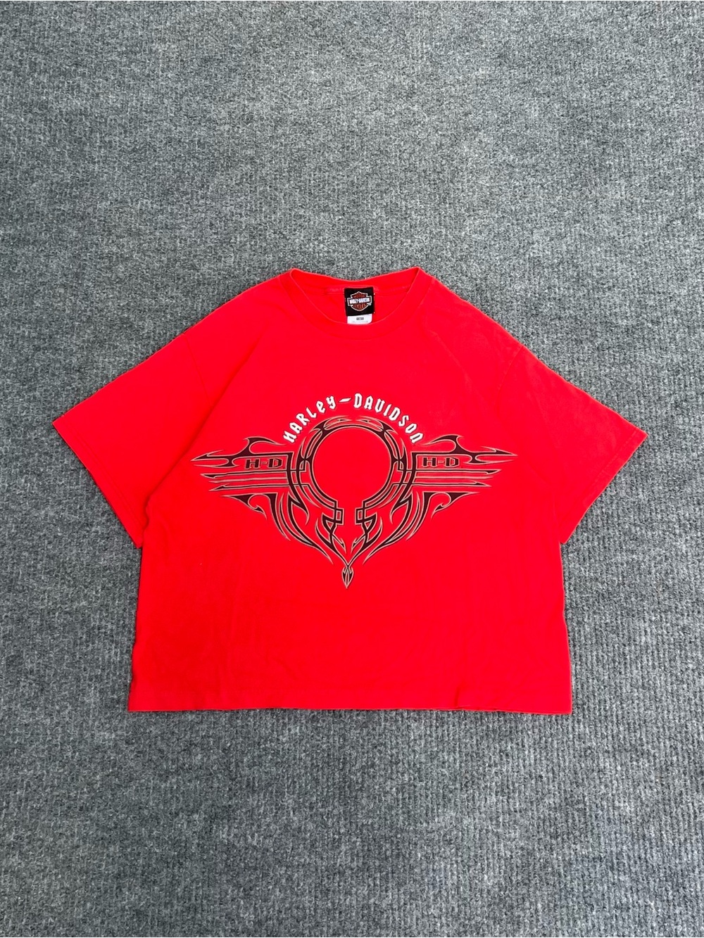 Y2K Harley Davidson Boxy Cropped Tee